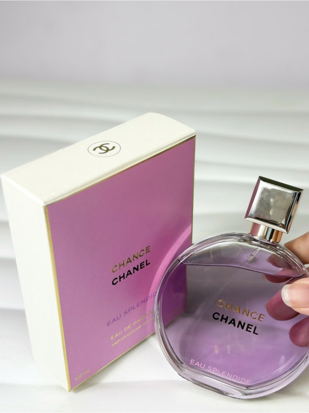 CHANEL Chance Eau Splendide Purple Fragrance with Pink Box